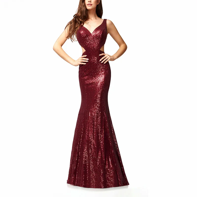 FLYMALL Women Sexy Deep V Neck Backless Dresses
