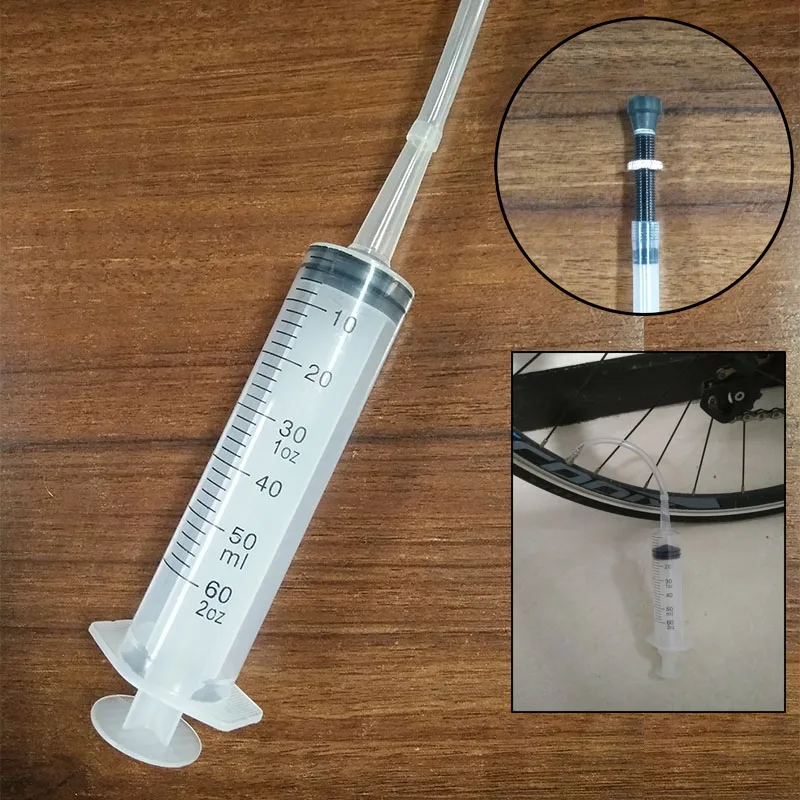 

Bicycle Tubeless Valve Tool For road Bike Syringe Rubber Hose Kit Injection Liquid 5mm Valve
