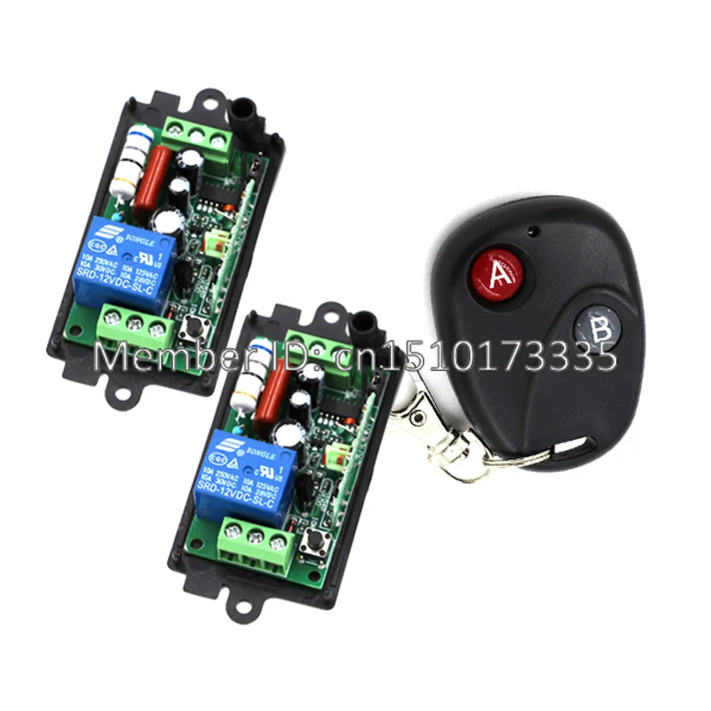 

AC 220V 1CH 10A Relay RF Wireless Remote Control Power Switch System Remote Control Light Switch Transmitter Receiver Module