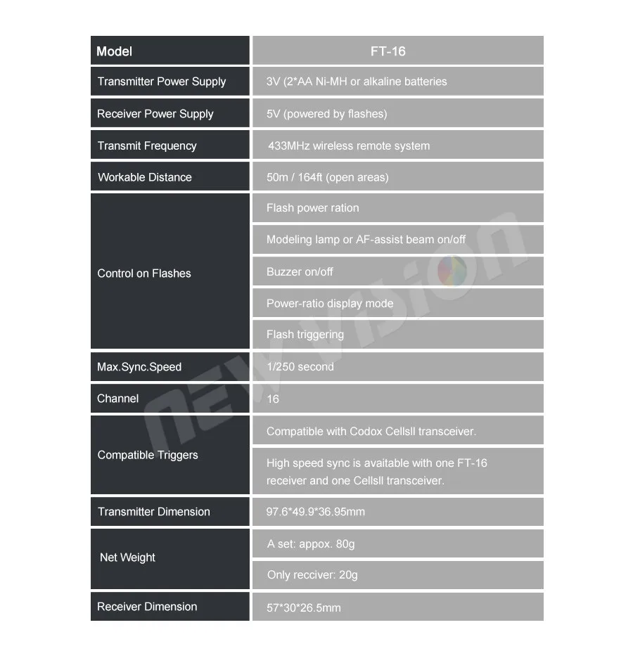 Godox FT-16 беспроводной контроллер питания дистанционный триггер вспышки+ 2x FTR-16 приемник для Godox Witstro AD180 AD360 Speedlite Flash