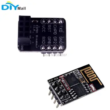 

50pcs/lot ESP8266 ESP-01S WiFi Wireless Transceiver Module Breadboard Adapter Breakout Board for Arduino UNO