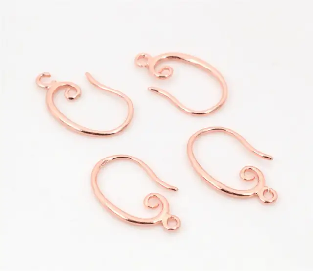 10pcs 5pair 27x18mm Rose Gold Plated Ear Hooks Earring Wires For 10pcs 5pair 27x18mm Rose Gold Plated Ear Hooks Earring Wires For Handmade Women Fashion