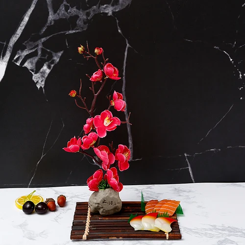 Тарелка поднос dosh морепродукты суши украшения цветы и растения художественное зачатие украшения небольшой орнамент Творческий цветок персика - Цвет: 16