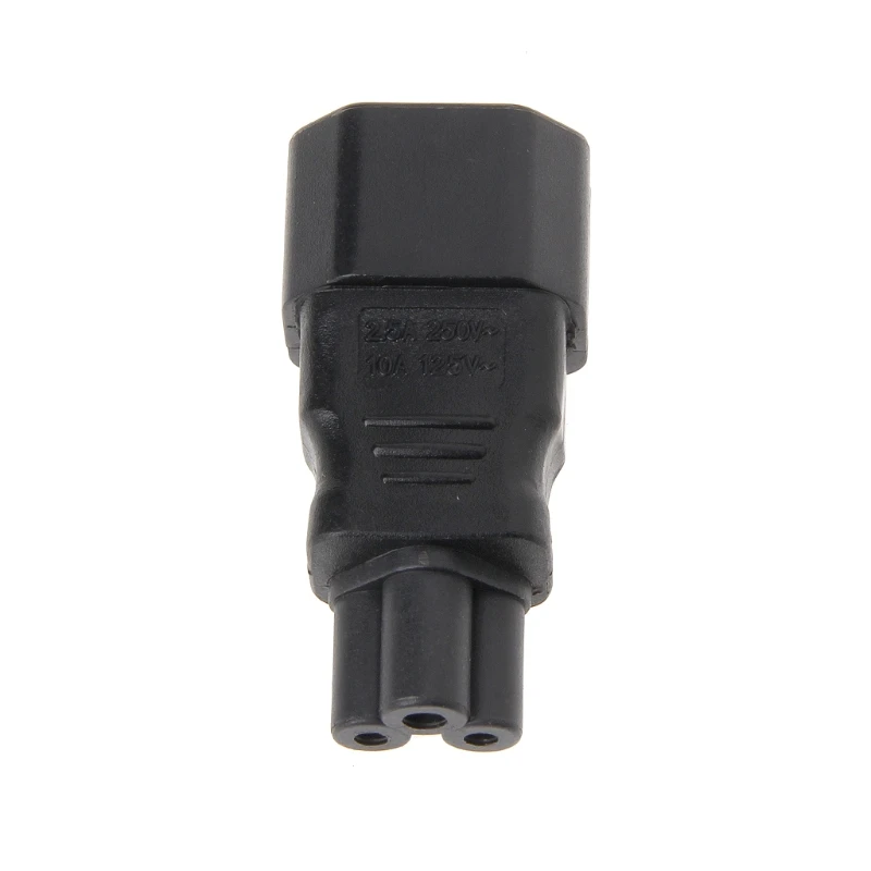 

IEC 320 C14 3-Pin Male To C5 3-Pin Female Straight Power Plug Converter Adapter