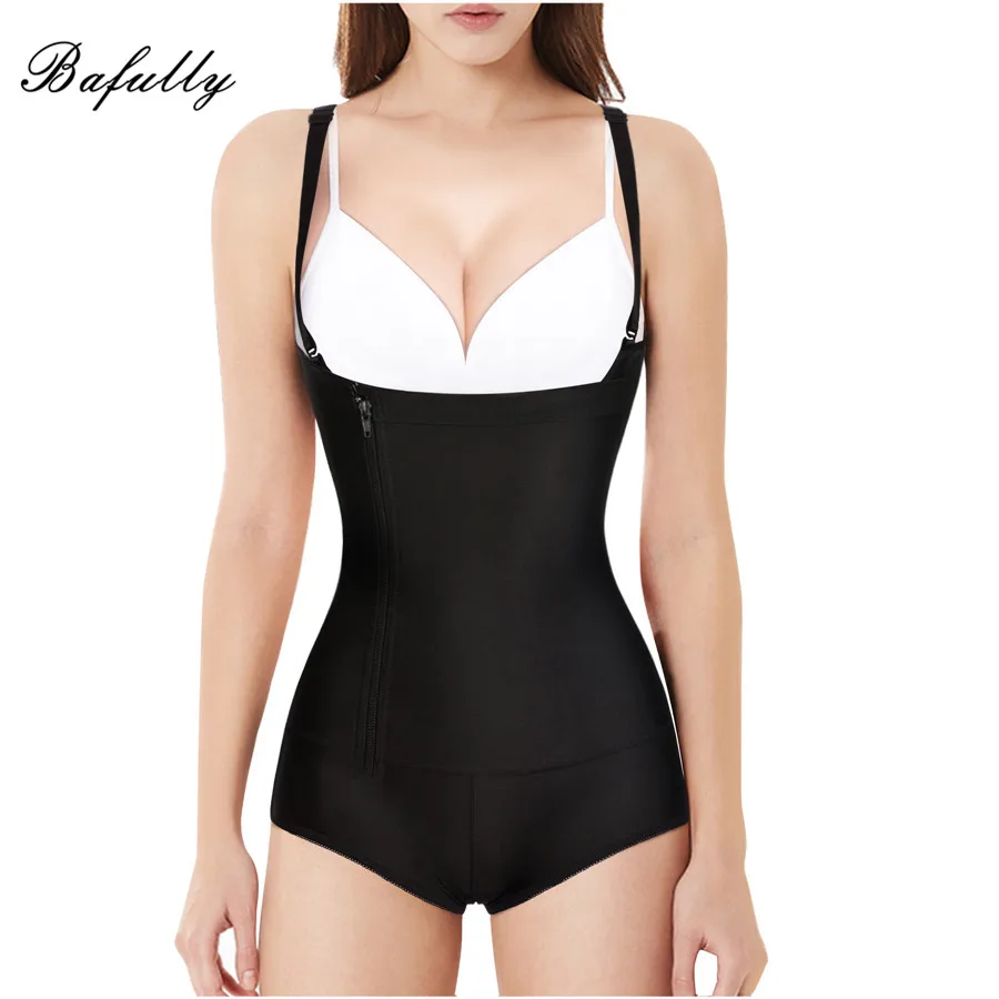 

Sexy Lingerie Body Shaper Women Shapewear Butt Lifter Waist Trainer Tummy Shaper With Zipper Hooks Adjustable Shoulder Strap