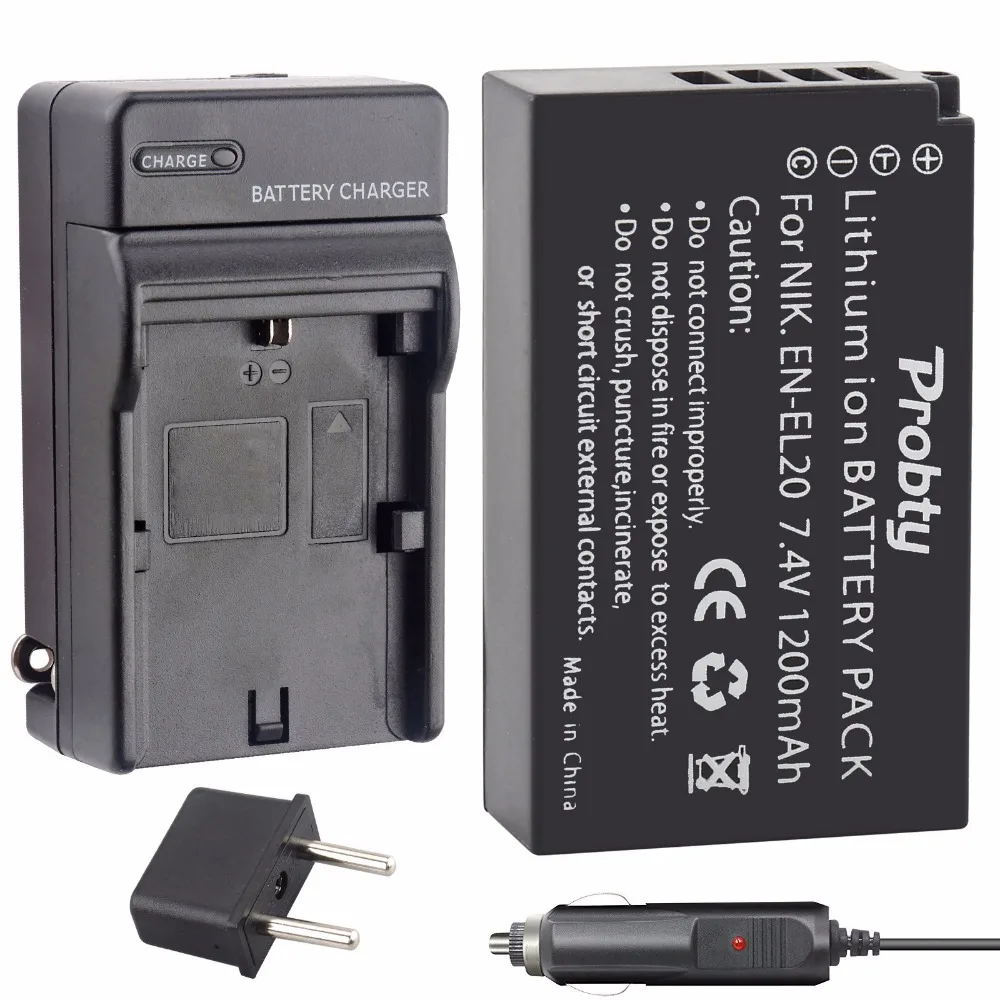 1PCS Probty 1200mAh EN EL20 EN EL20 ENEL20 Rechargeable Li Ion Battery