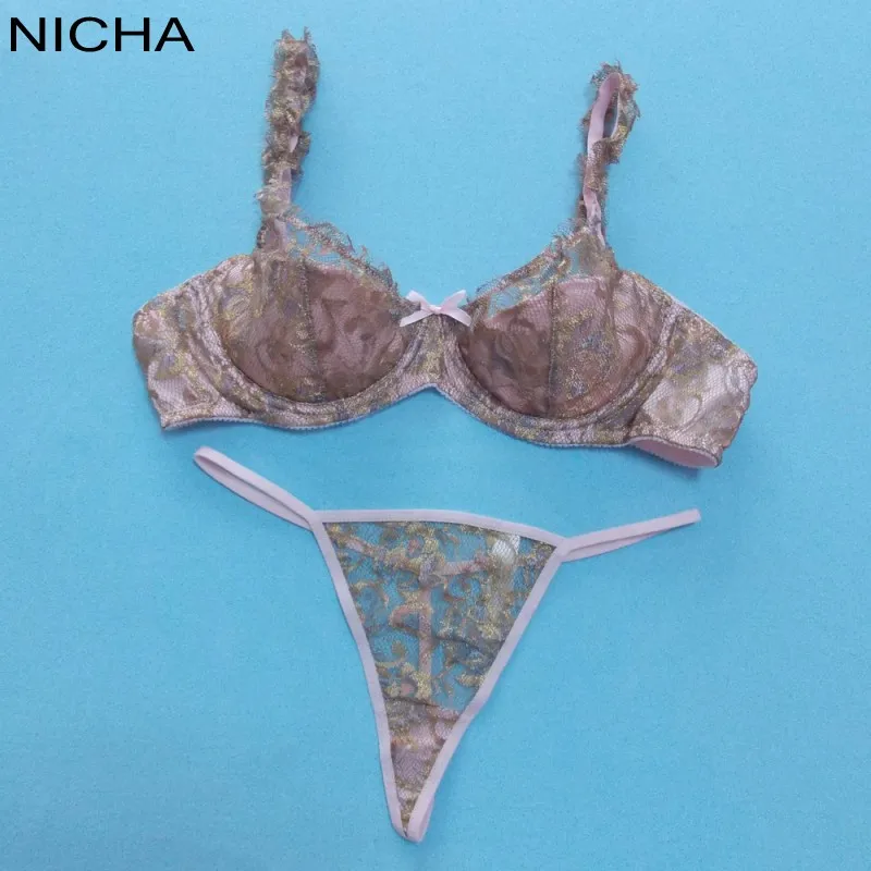 top sale fashion thin padded bra and G string set sexy bra