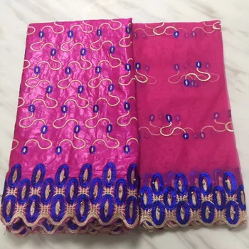 

2019 NEW White African Bazin Riche Getzner Net Lace Fabric jacquard embroidery Pink Bazin Riche For Wedding Dress 7 yards