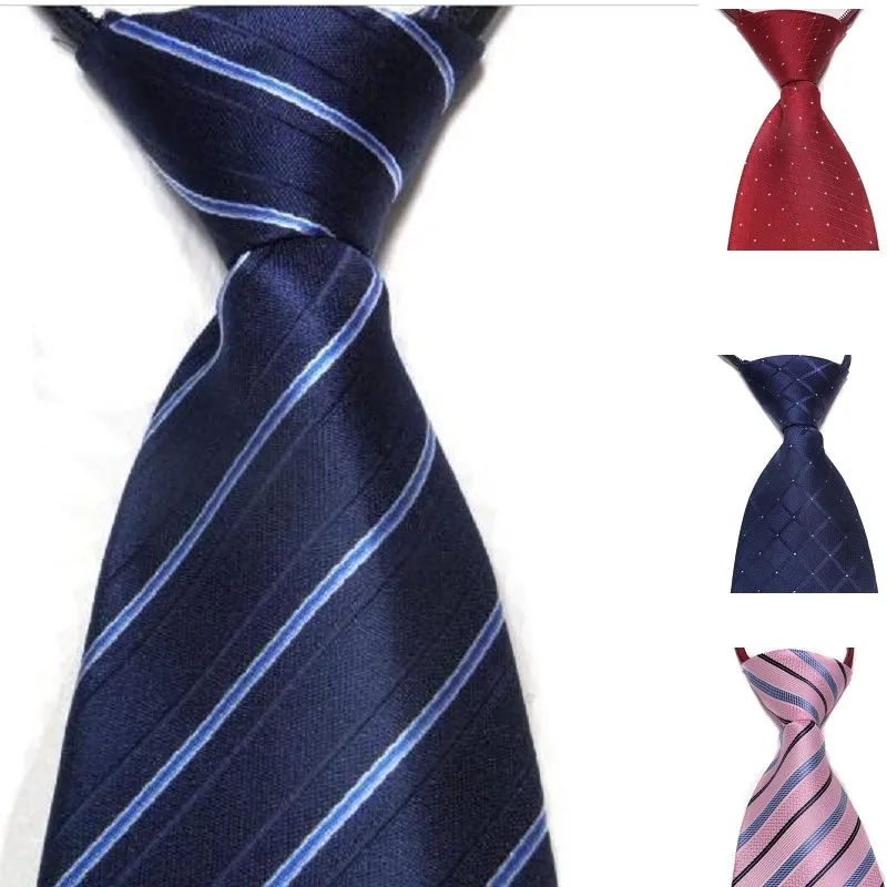 fashion zip tie for men 10cm business zipper necktie team striped solid