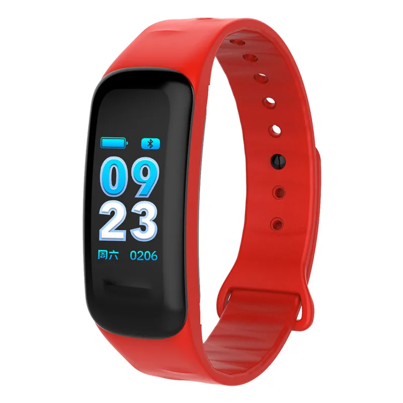 Красный Hevaral 3D UI Smart Band Фитнес браслет монитор сердечного ритма крови Давление IP67 Водонепроницаемый Браслет активность трекер для Xiaomi - Цвет: Красный