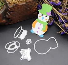 ZhuoAng Scarf Snowman Cutting Dies For DIY Scrapbooking Decoretive Embossing Stencial DIY Decoative Card Die Cutter christmas snowman pattern cutting die for diy