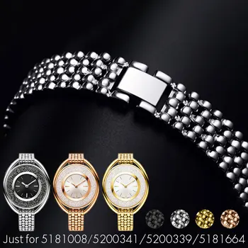 

YQ 12MM Stainless Steel Watch band For SWAR 5158517 5158544 5158972 515854 Watch Strap Woman Lady Watch Bracelet+Tools Colorful