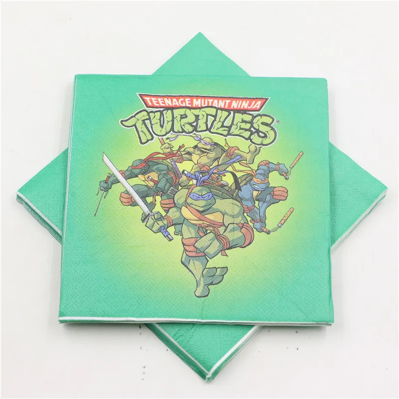 33-33cm-teenage-mutant-ninja-turtles-theme-boys-birthday-decor-paper-napkins-tissues-towels-wipes-baby