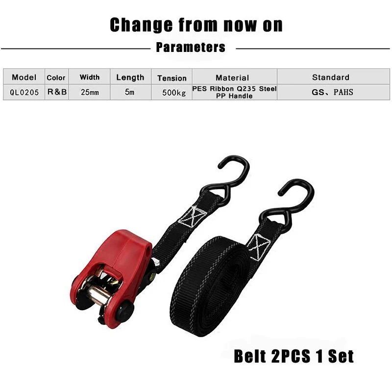FUWAYDA 5M MINI SUV off-road car roof binding belt bicycle goods tightener tensioner mini plastic handle bundle belt