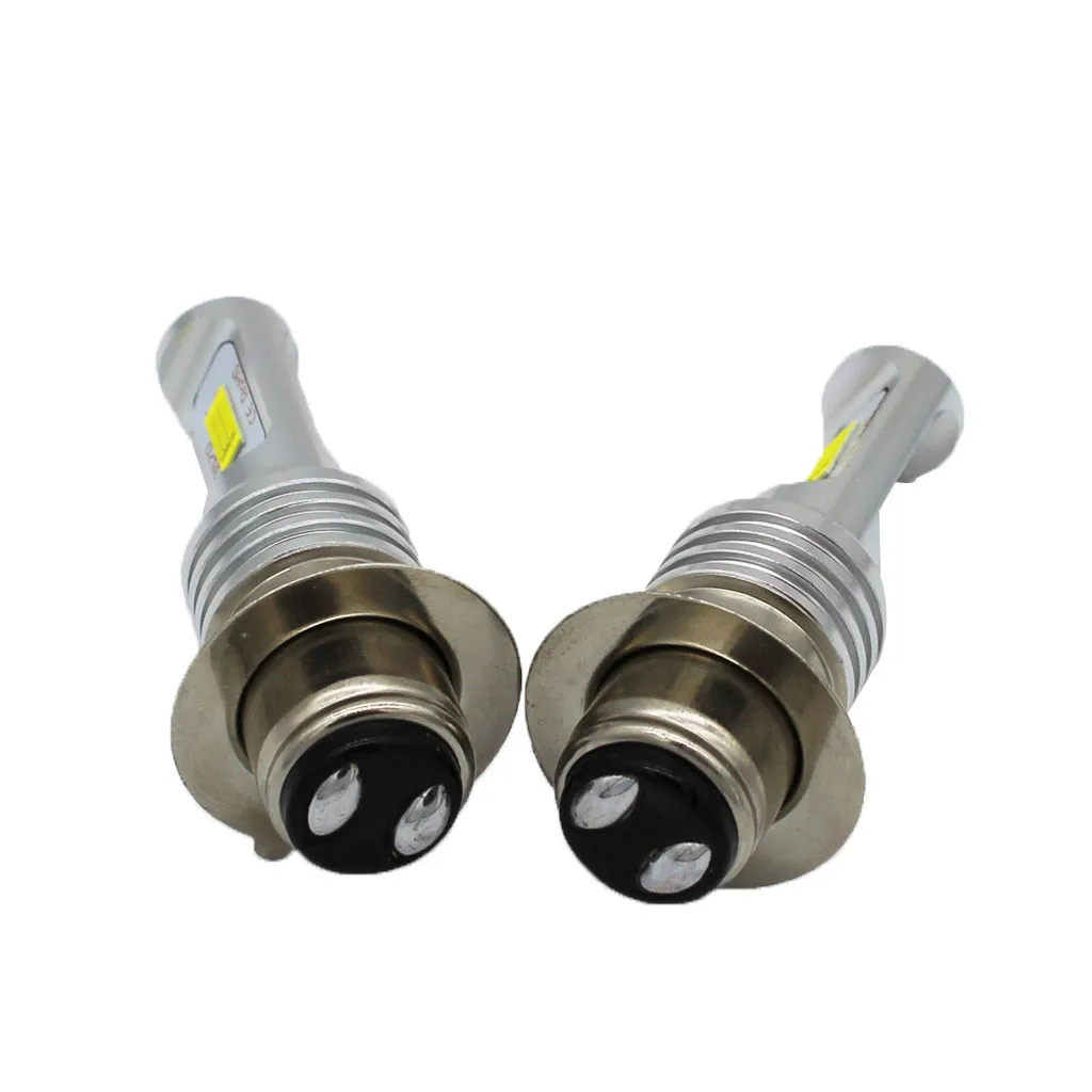 

2X H6 P15D Motorcycle LED Headlight Bulb 3570CSP Chip White 6000K / Gold 3000K 6063 Aluminum body 1600LM/PCS #XP