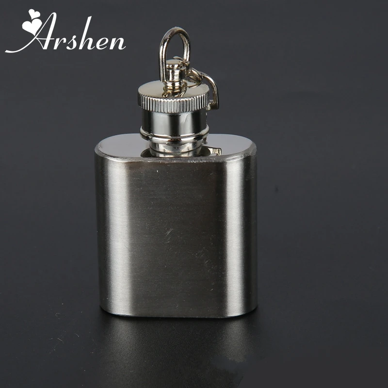Arshen 28ml Portable Stainless Steel Mini Hip Flask Whisky Liquor Flagon Party Wedding Bar Drink Button Bottle Alcohol Drinkware | Дом и сад