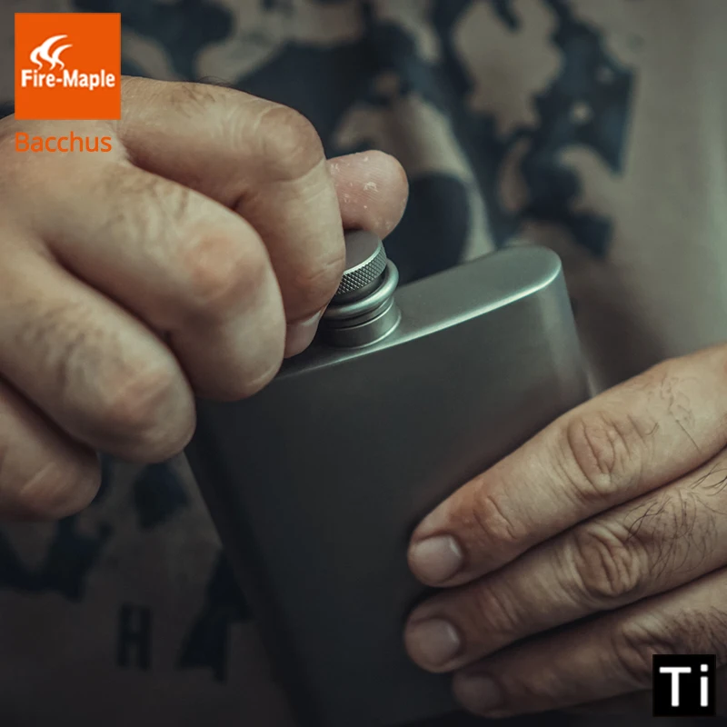 Fuego de arce cadera de titanio frasco Bacchus 200 ml 88G tazas al aire libre ultraligero de escalada senderismo Camping whisky jarra