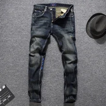 2019 Newly Designer Men Jeans High Quality Slim Fit Classical Jeans Cotton Denim Long Pants Brand Printed Jeans Men Size 29-38 2019 Newly Designer Men Jeans High Quality Slim Fit Classical Jeans Cotton Denim Long Pants Brand Printed Jeans Men Size 29-38
