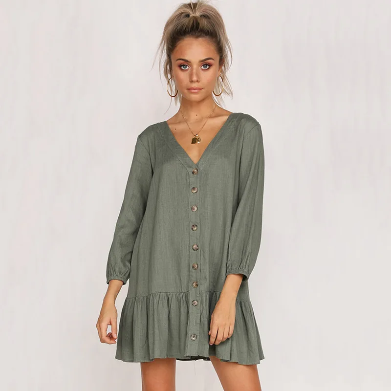 cotton one piece short dress