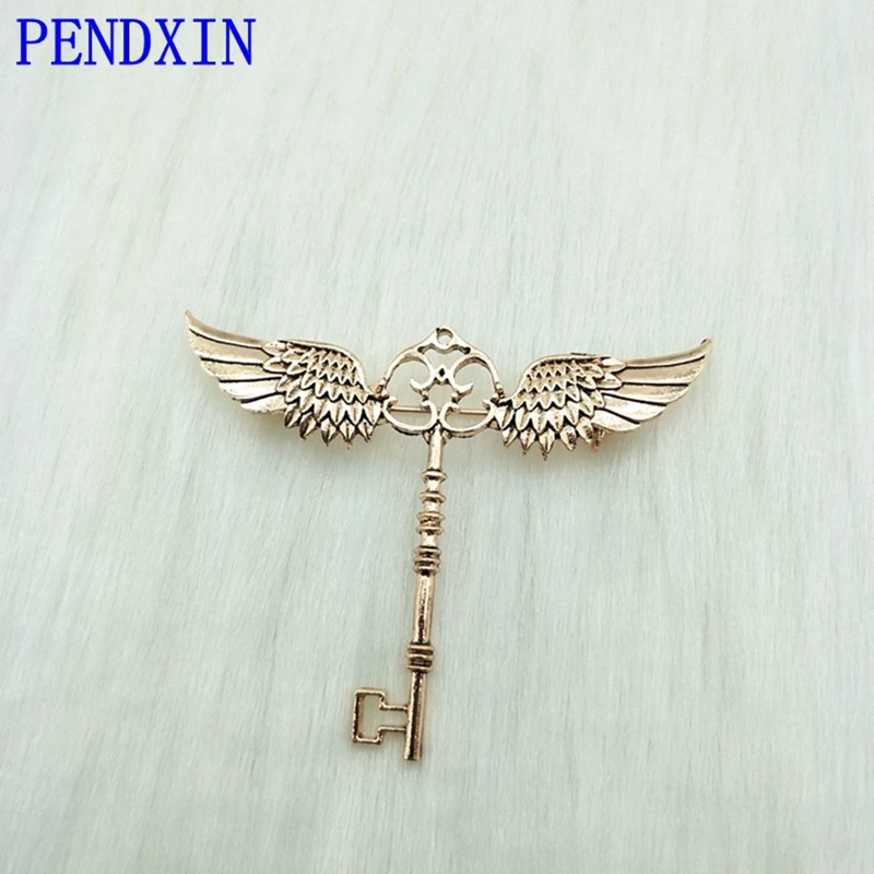 PENDXIN Крыло ангела брошь в виде ключа простая модная из сплава аксессуары|brooch