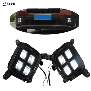 

Headlight Car Styling 2Pcs LED White Flexible Daytime running light fog Lamp DRL For KIA KX3 Auto Parts 2PCS