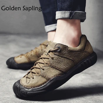 

Golden Sapling Tactical Shoes Men Breathable Outdoor Man Sneakers Genuine Leather Male Hiking Shoes Rubber Trekking Sneakers Men