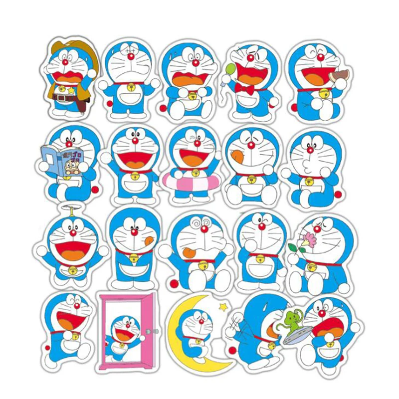 61 шт./партия Милая наклейка Doraemon Скрапбукинг детский для чемодана для ноутбука гитара багаж скейтборд водонепроницаемые игрушечные наклейки