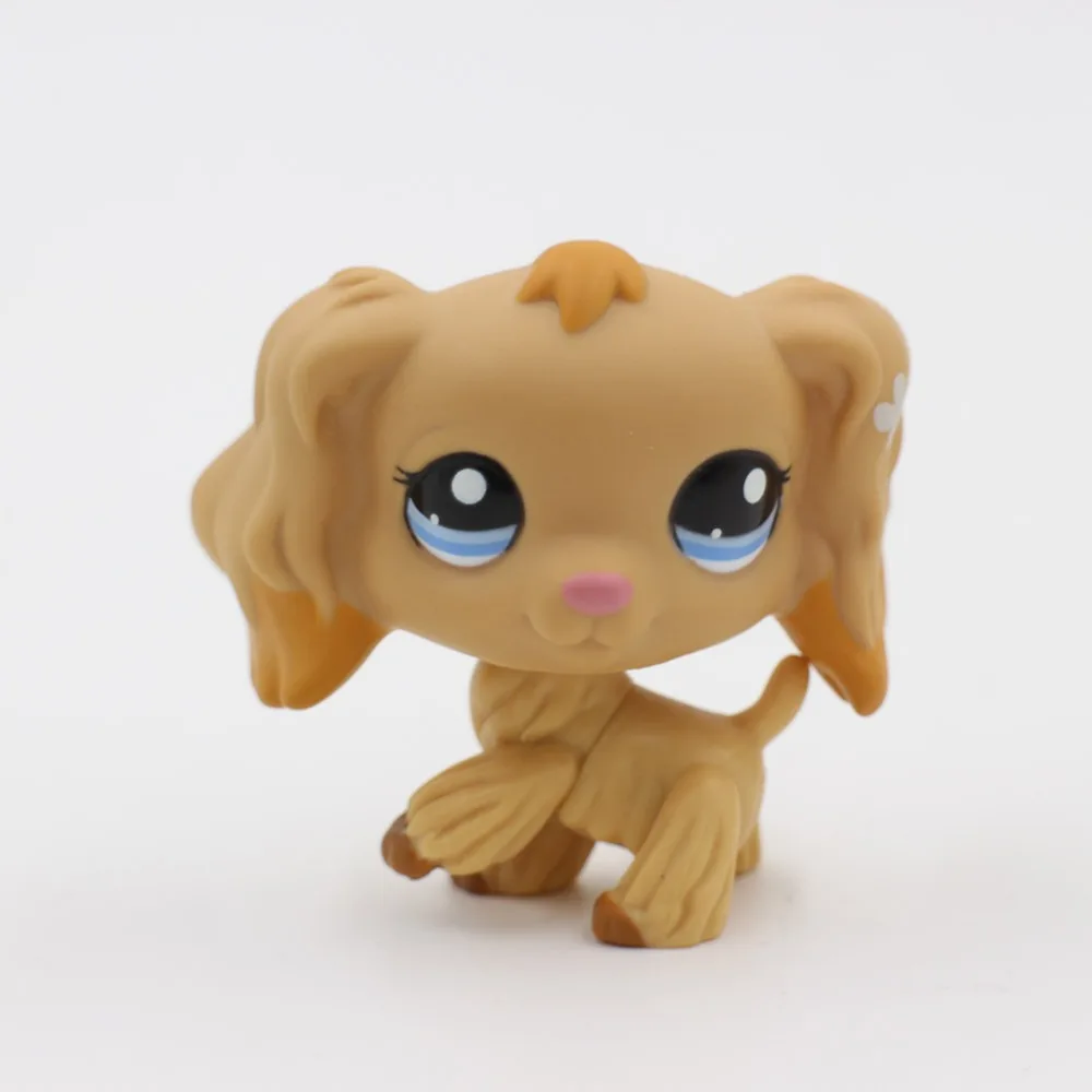 

PS #1716 Cocker Spaniel Dog Pet Shop Tan Caramel Tipped Ears Girl Toys Action Figure Kids Toys Gift In a Cute Box