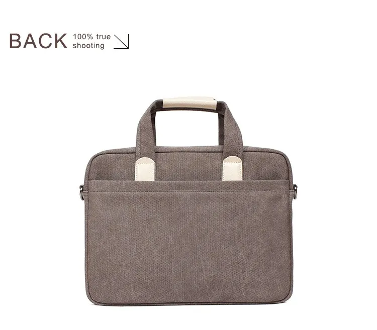 Top Quality 13 inch Retro Style Canvas Laptop Handbag 13.4" Briefcase Notebook Protective Bag Unisex Business Laptop Bags