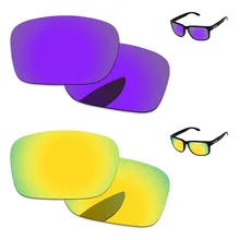 24 K золотой и плазменный фиолетовый 2 пары Поляризованные Сменные линзы для аутентичных Holbrook солнцезащитные очки UVA и UVB Защита
