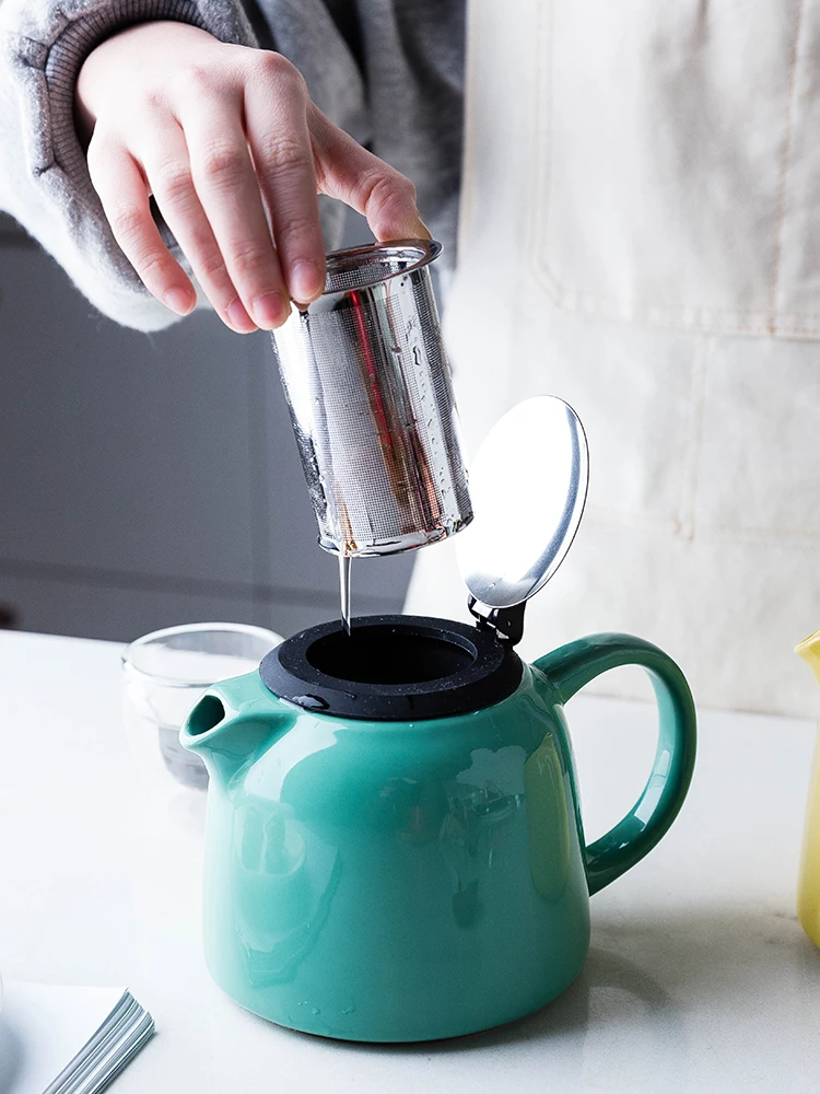 Красочный керамический чайник плотная большой вместимости Цвет кофейник набор Чай горшок