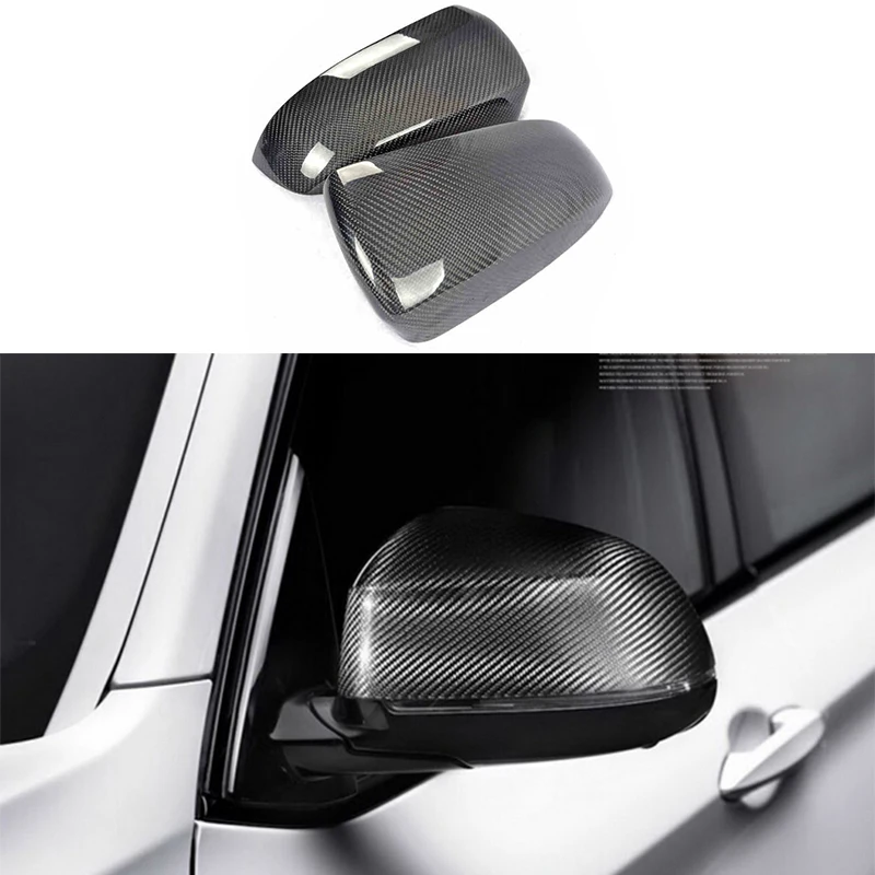 

2x 100% Carbon Fiber Fit For BMW X3 F25 15-17 & X4 F26 15-17 & X5 F15 14-17 & X6 F26 15-17 Rearview Mirror Replace Cover Case
