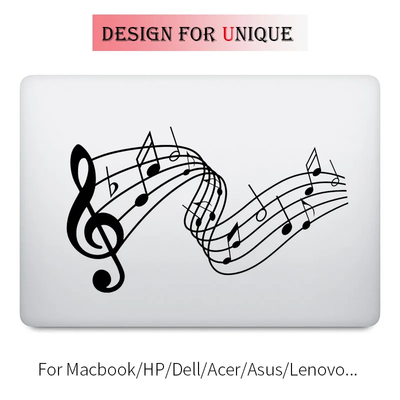 Music Melody Notes Laptop Decal for font b Apple b font font b Macbook b font