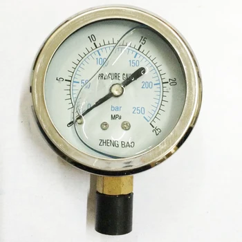 

Zhengbao hydraulic oil pressure gauge YN-60 0-25 vibration proof pressure gauge (full range) shockproof pressure gauge