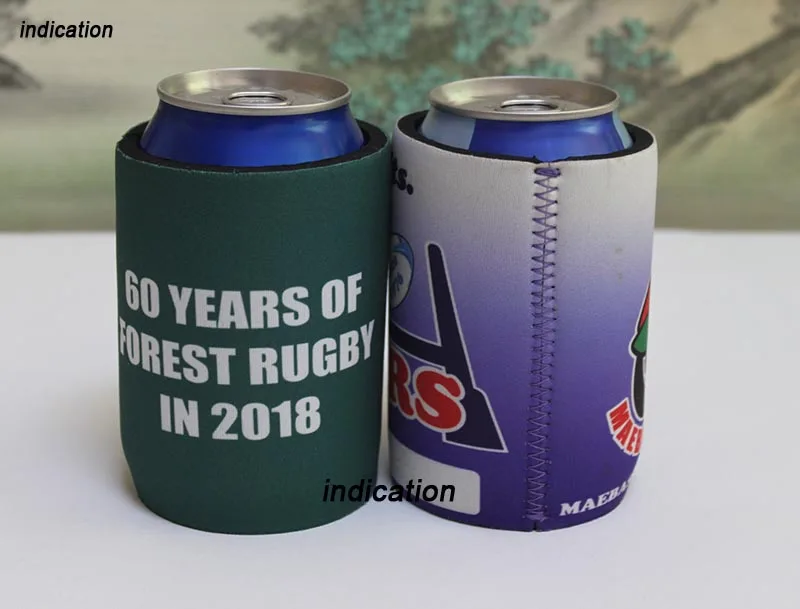

200pcs/lot Custom Your Logo Print Neoprene Stubby Holder Beer Can Picnic Cooler Cover Sleeve For Wedding Party Favors Or Gifts
