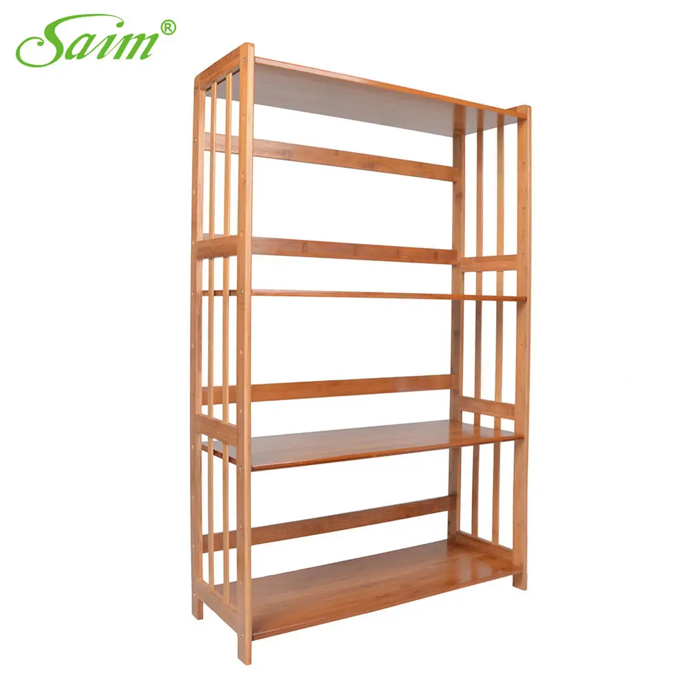 4 طبقات خزانة وحدة رفوف رف الكتب الوقوف الحرة عرض الرف الخيزران تخزين المنزل رف كتب أصحاب التخزين YWHBJJ05179