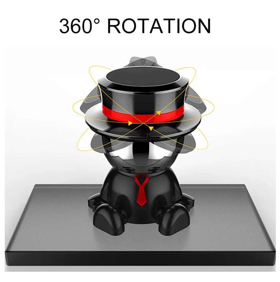 Магнитный автомобильный держатель для телефона, приборная панель 360 °, автомобильный держатель для зарядного устройства, креативный металлический головной убор, универсальный держатель для мобильного телефона