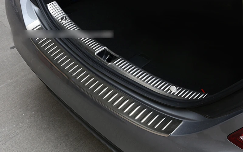 Для Mercedes-Benz c-класс W205 Sedan 4dr задние внутренние и внешние бамперы защита порога пластины из нержавеющей стали 2 шт