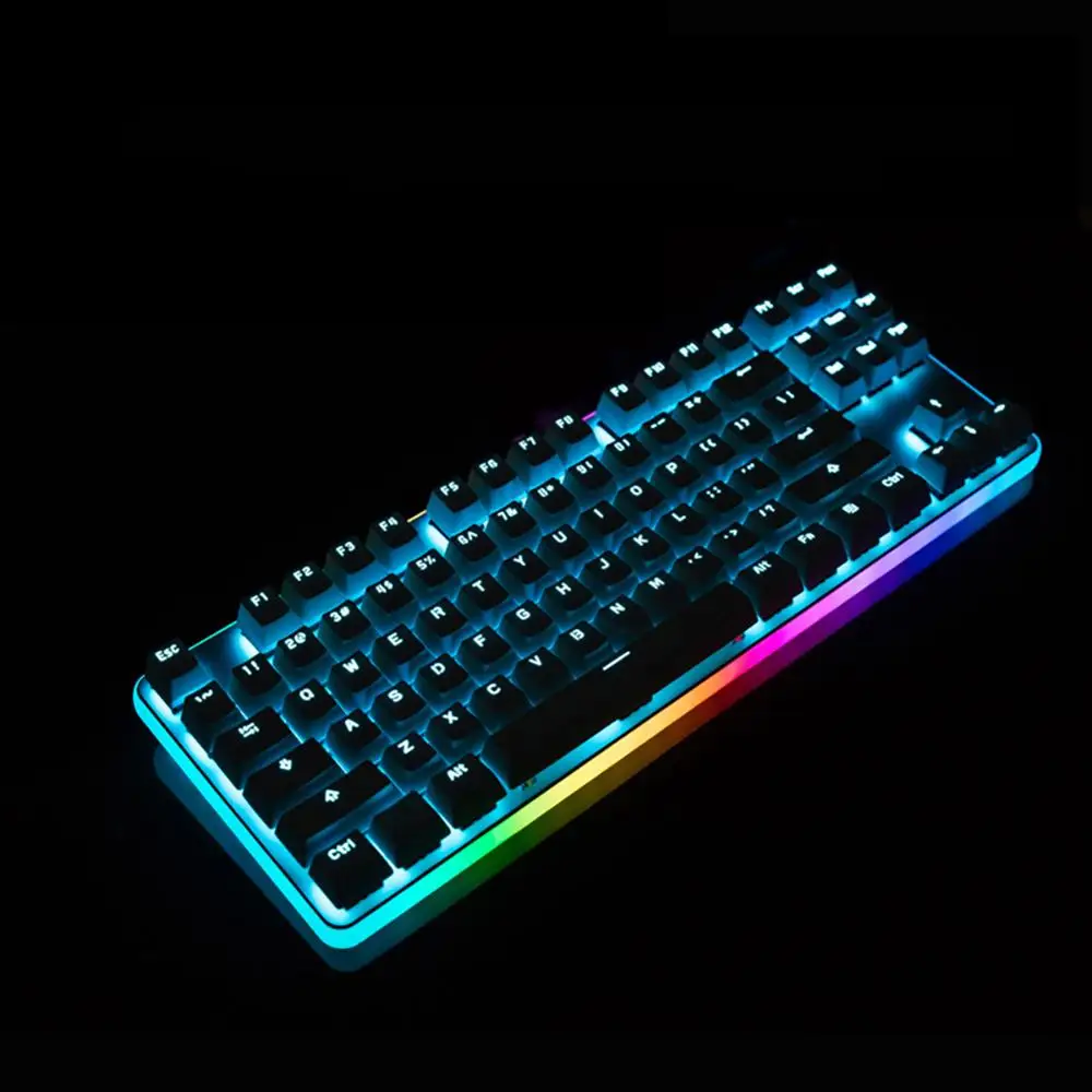 Механическая игровая клавиатура GANSS Rainbow RGB с подсветкой 87 клавиш технология Anti