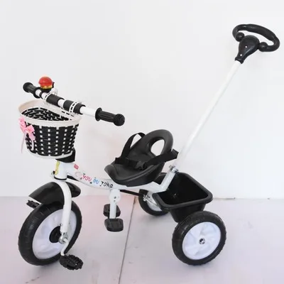 

Portable Ride On Car Children's Tricycle Bicycle Bike Hand Push Three Wheels Stroller Child Tricycle Baby Trolley Cart Trike
