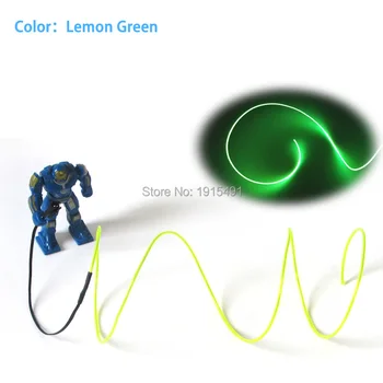 

DC3V Luminous 3Meters Lime Green EL Cable Rope Flexible 1.3mm Neon Led Strip with Steady On Batterycase for Carnival Party Decor