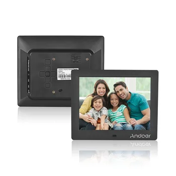 

Andoer 8 Inch Digital Alarm & Photo Frame With Remote Control LED Screen Simple Eletronic Photo Album Support Clock/Photo/Video