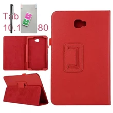 Тонкий складной откидной Чехол-подставка из искусственной кожи для Samsung Galaxy Tab A A6 10,1 T585 T580 SM-T580 T580N Funda Чехлы+ пленка+ ручка