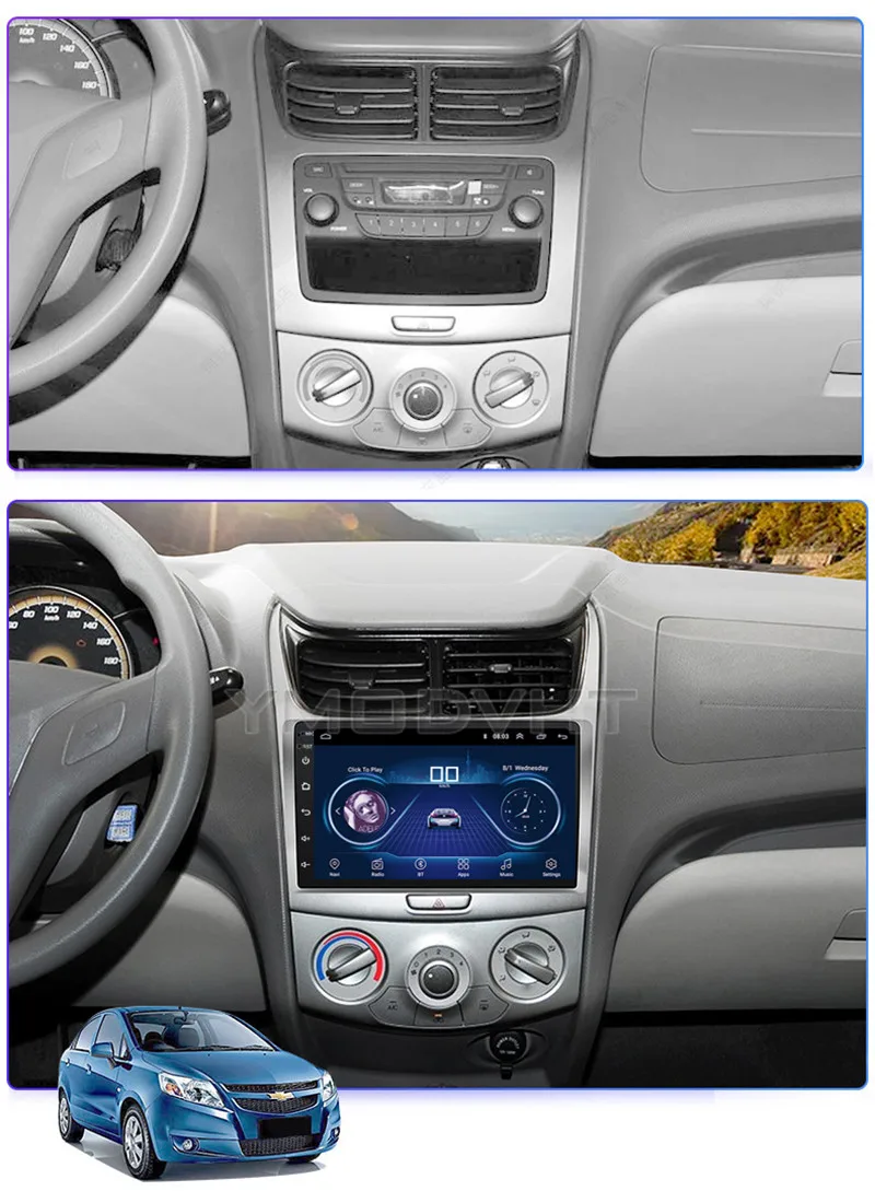 Top 9inch IPS and 2.5D Touch Screen Android 8.1 Car DVD GPS Navigation for Chevrolet Sail 2010 2011 2012 2013 Radio Audio Stereo 2