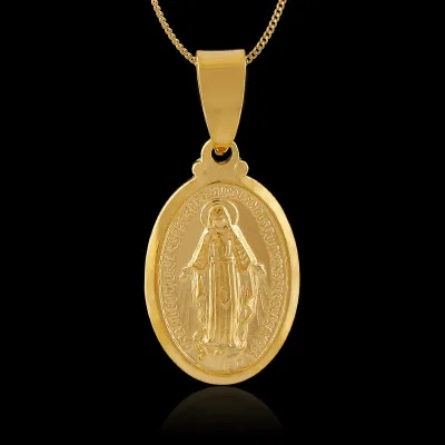 

Virgin Stainless Steel Mary Necklace&Pendant For Women Collares Men Religious Jewelry Collier Femme