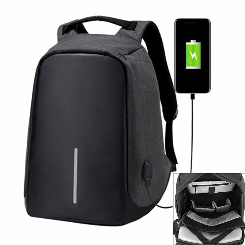 

USB Charge Laptop Bag Student Bags 13.3-15.6 inch Notebook Bag Waterproof Anti Theft Travel Backpack For Macbook Air Pro