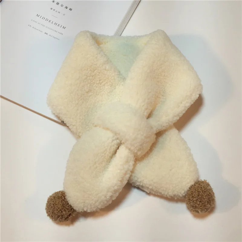 Baby Accessories Winter Warm Children's Scarf Korean Knitted Wool Scarf Men Women Baby Colorful Bar Hair Ball Cross Towel Baby Accessories Winter Warm Children's Scarf Korean Knitted Wool Scarf Men Women Baby Colorful Bar Hair Ball Cross Towel