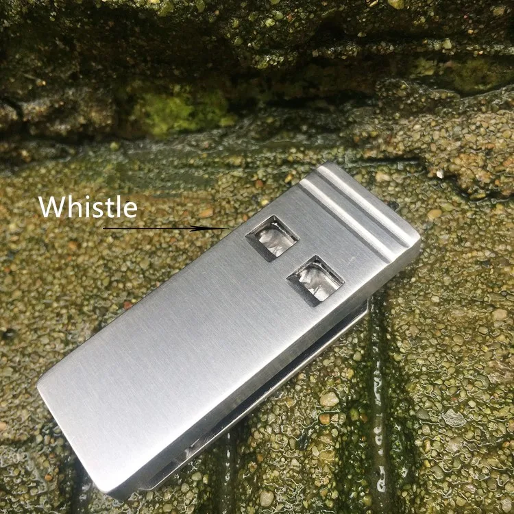 Sentinel Mini EDC Small Straight Knife Titanium Seamless Seamless Welding CNC Double Channel Whistle Knife