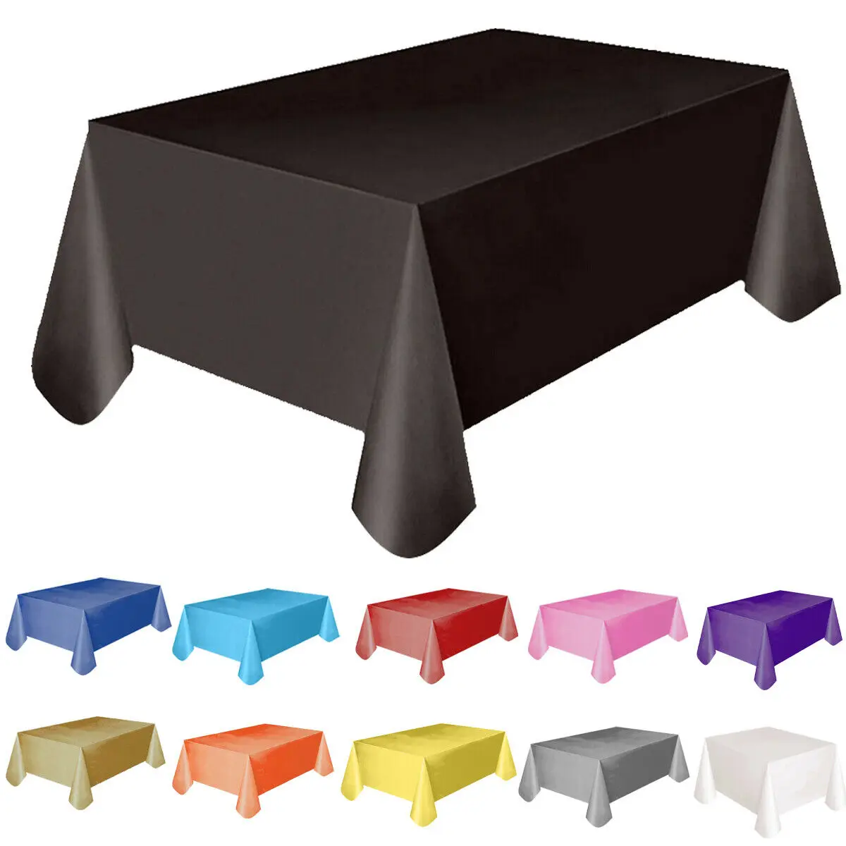 

1Pcs 11 Colors Tablecloth Table Cover 137x138cm Rectangle Party Theme Linen New Solid Plastic Waterproof Table Cloth