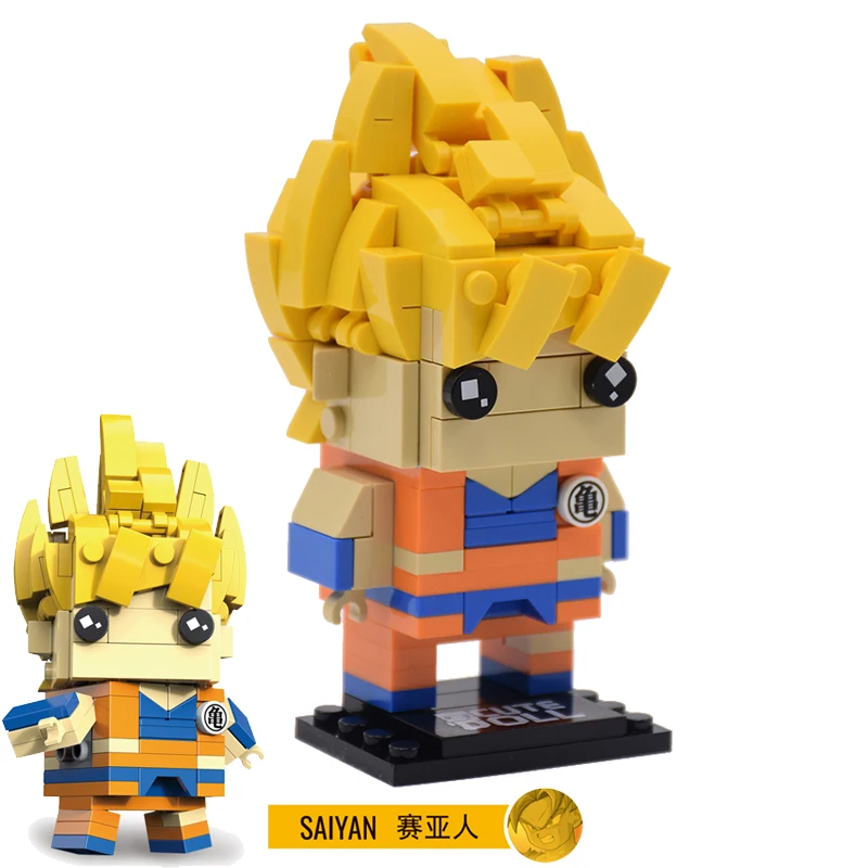 Decool Brickheadz Dragon Ball Z Супергерои Железный человек Marvel Супергерои фигурки Бэтмена строительные блоки кирпичи головы игрушки - Цвет: Style 3